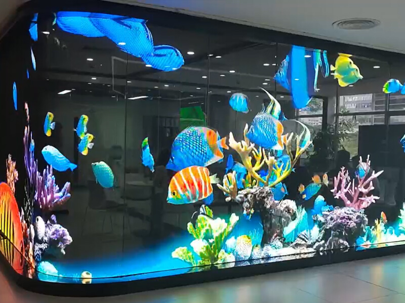 holographic transparent film LED display 2